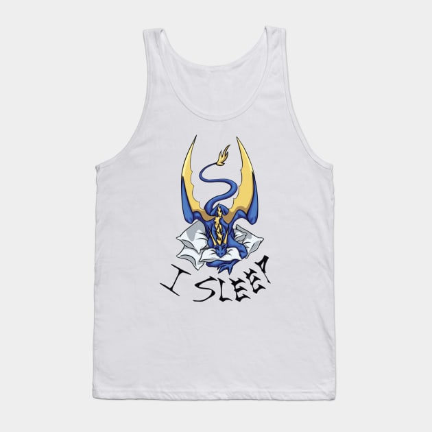 I Sleep Dragon Tank Top by demonhounddesign